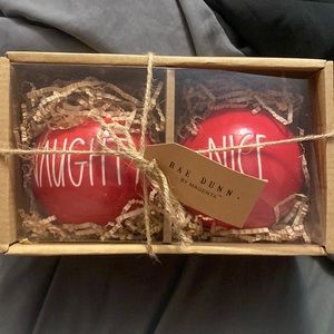 RAE DUNN - Naughty & Nice Ornaments